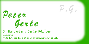 peter gerle business card